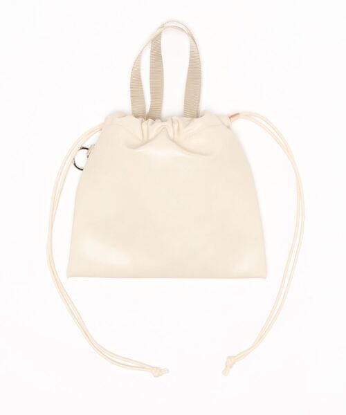 CIAOPANIC（チャオパニック）の「エコレザー2WAY 巾着BAG（トートバッグ・メンズ・ブラック/アイボリー・FREE）」の4枚目の写真