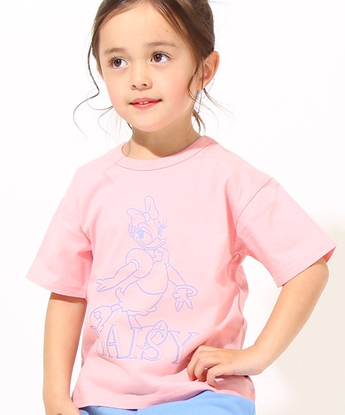 Disney(ディズニー)の「通販限定 ディズニー 990 Tシャツ 6466K(Tシャツ/カットソー・キッズ・オレンジ/ライトイエロー/スカイブルー系1/バイオレット/ライム/ネイビー/ブルー/ターコイズブルー/ベビーピンク/ベージュ/チェリーピンク/サンドベージュ/パープル/イエロー×グリーン/イエロー/ブラック系1/インディゴブルー/ブラック・120cm/90cm/130cm/100cm/110cm/140cm)」の16枚目の写真