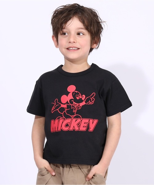 Disney(ディズニー)の「通販限定 ディズニー 990 Tシャツ 6466K(Tシャツ/カットソー・キッズ・オレンジ/ライトイエロー/スカイブルー系1/バイオレット/ライム/ネイビー/ブルー/ターコイズブルー/ベビーピンク/ベージュ/チェリーピンク/サンドベージュ/パープル/イエロー×グリーン/イエロー/ブラック系1/インディゴブルー/ブラック・120cm/90cm/130cm/100cm/110cm/140cm)」の2枚目の写真