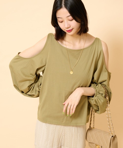 セール】ショルダースリットプルオーバー◇（Tシャツ/カットソー