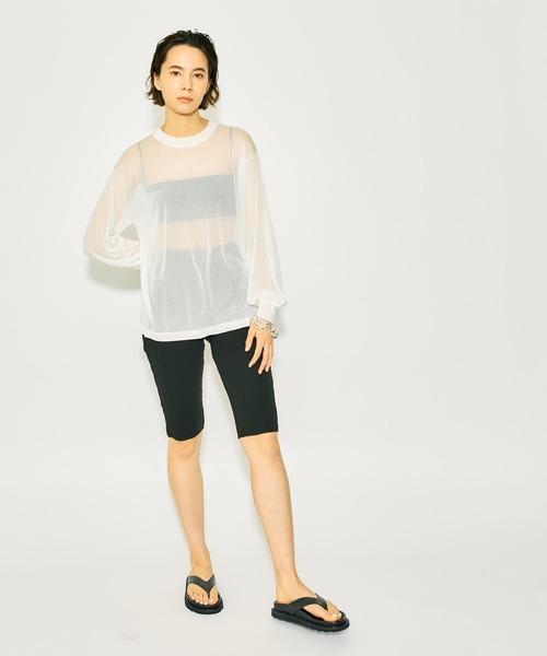 Whim Gazette(ウィムガゼット)の「【THE PAUSE】コットンシルクサイクリングパンツ(その他パンツ・レディース・ブラック・FREE)」の2枚目の写真