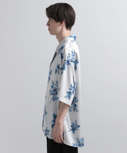 HARE（ハレ）の「フラワーカイキンシャツ(HARE)（シャツ/ブラウス・メンズ・ブラック/オフホワイト/グレー・SMALL/MEDIUM）」の8枚目の写真