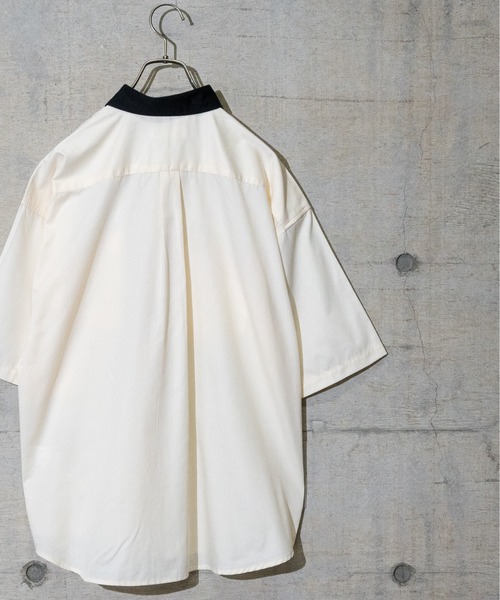 Limited Line Naive Magic（リミテッドラインナイーブマジック）の「【a】TCツイルワッペンクレリックワークシャツ　半袖（シャツ/ブラウス・メンズ・ホワイト/ブラック/サックスブルー/グリーン/その他・MEDIUM/LARGE）」の19枚目の写真