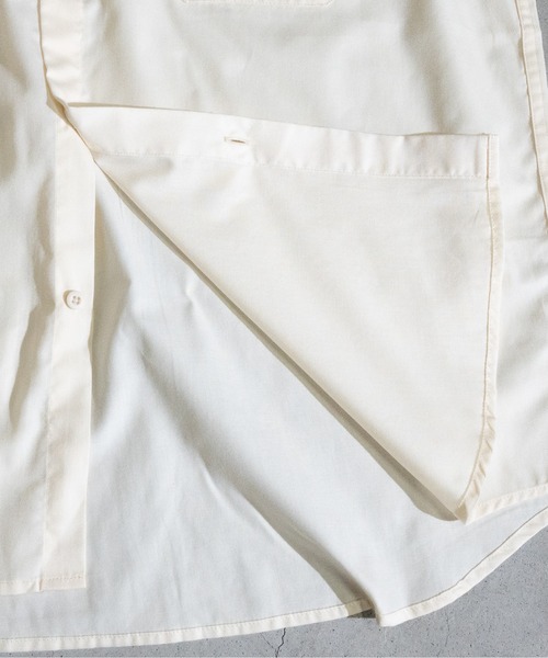 Limited Line Naive Magic（リミテッドラインナイーブマジック）の「【a】TCツイルワッペンクレリックワークシャツ　半袖（シャツ/ブラウス・メンズ・ホワイト/ブラック/サックスブルー/グリーン/その他・MEDIUM/LARGE）」の8枚目の写真