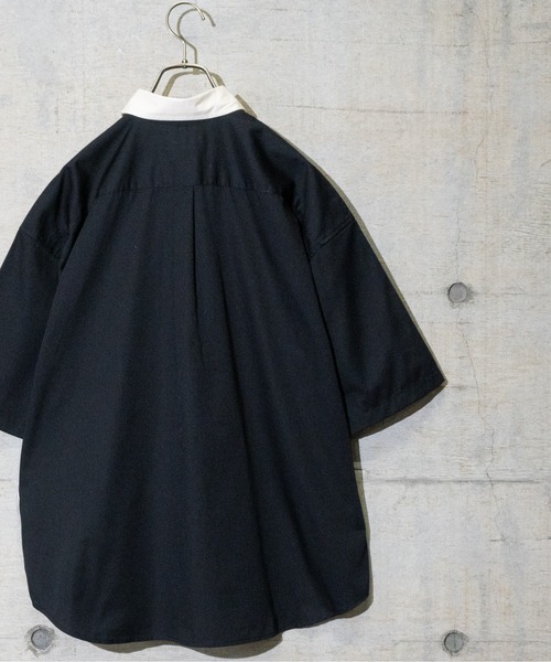 Limited Line Naive Magic（リミテッドラインナイーブマジック）の「【a】TCツイルワッペンクレリックワークシャツ　半袖（シャツ/ブラウス・メンズ・ホワイト/ブラック/サックスブルー/グリーン/その他・MEDIUM/LARGE）」の10枚目の写真