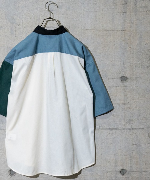Limited Line Naive Magic（リミテッドラインナイーブマジック）の「【a】TCツイルワッペンクレリックワークシャツ　半袖（シャツ/ブラウス・メンズ・ホワイト/ブラック/サックスブルー/グリーン/その他・MEDIUM/LARGE）」の13枚目の写真
