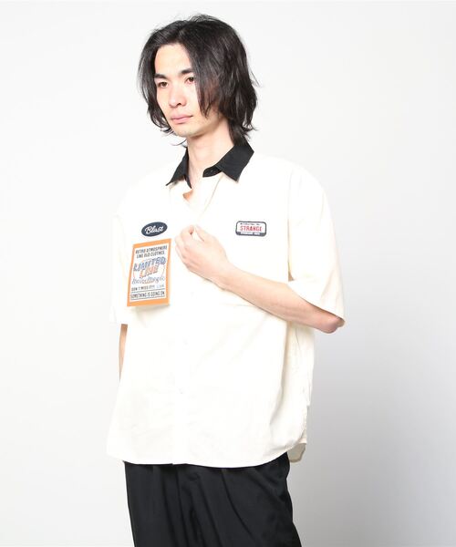 Limited Line Naive Magic（リミテッドラインナイーブマジック）の「【a】TCツイルワッペンクレリックワークシャツ　半袖（シャツ/ブラウス・メンズ・ホワイト/ブラック/サックスブルー/グリーン/その他・MEDIUM/LARGE）」の22枚目の写真