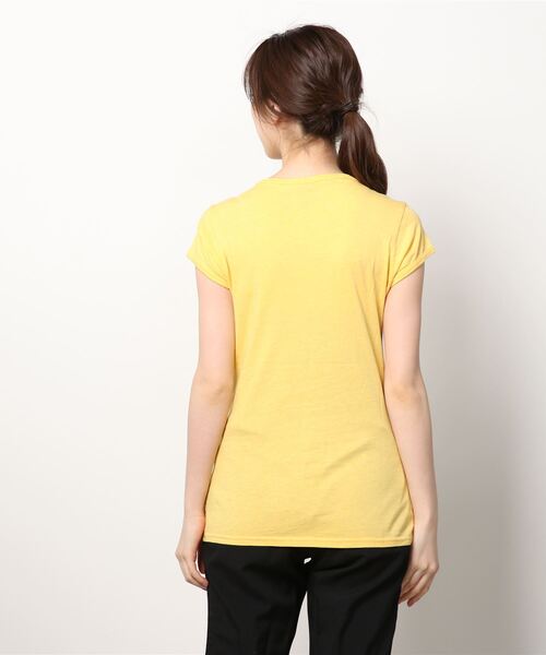G-STAR(ジースター)の「CORE EYBEN SLIM TOP/ワンポイントロゴ(Tシャツ/カットソー・レディース・イエロー・X-SMALL/MEDIUM/SMALL)」の9枚目の写真