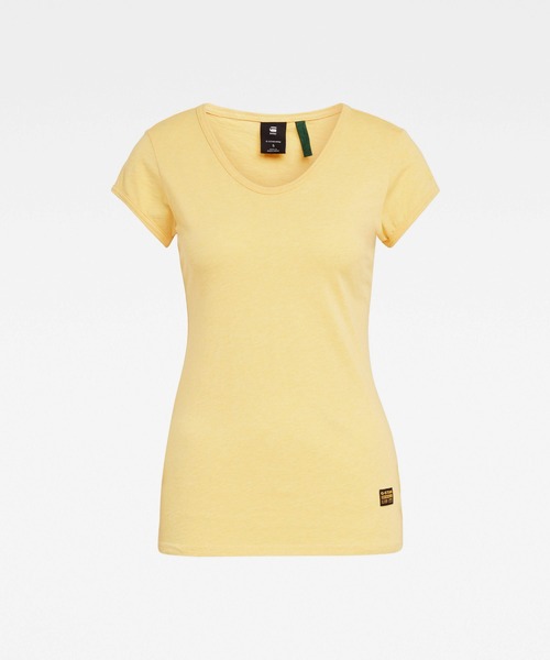 G-STAR(ジースター)の「CORE EYBEN SLIM TOP/ワンポイントロゴ(Tシャツ/カットソー・レディース・イエロー・X-SMALL/MEDIUM/SMALL)」の5枚目の写真