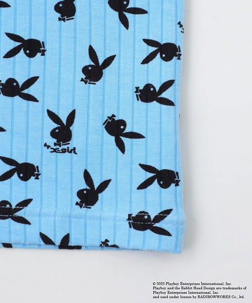 X-girl（エックスガール）の「Playboy × X-girl CAMISOLE（キャミソール・レディース・ライトブルー/ブラック・M/S）」の16枚目の写真