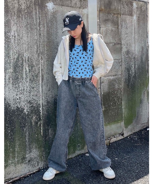 X-girl（エックスガール）の「Playboy × X-girl CAMISOLE（キャミソール・レディース・ライトブルー/ブラック・M/S）」の18枚目の写真