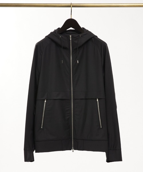 DESIGNWORKS(デザインワークス)の「【セットアップ対応】ストレッチウールナイロントロピカルソリッド フーデットブルゾン(ブルゾン・メンズ・ネイビー/ブラック・44/46/48)」の11枚目の写真