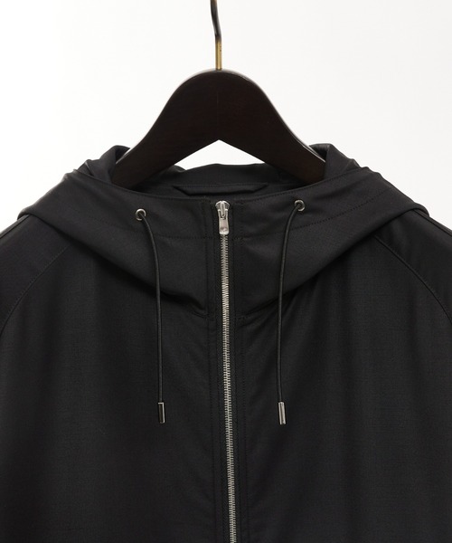 DESIGNWORKS(デザインワークス)の「【セットアップ対応】ストレッチウールナイロントロピカルソリッド フーデットブルゾン(ブルゾン・メンズ・ネイビー/ブラック・44/46/48)」の9枚目の写真