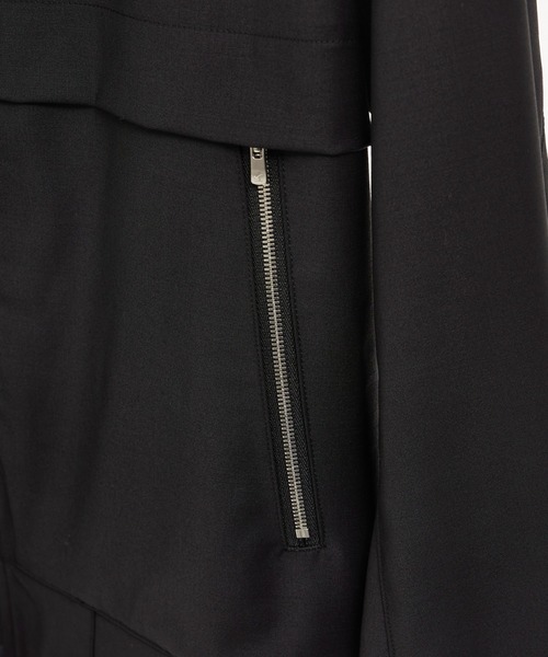DESIGNWORKS(デザインワークス)の「【セットアップ対応】ストレッチウールナイロントロピカルソリッド フーデットブルゾン(ブルゾン・メンズ・ネイビー/ブラック・44/46/48)」の8枚目の写真