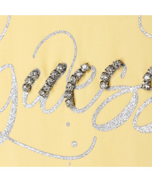Guess（ゲス）の「Glitzy Logo Tee（Tシャツ/カットソー・レディース・ホワイト/グリーン/ライトピンク/イエロー・SMALL/MEDIUM/X-SMALL）」の12枚目の写真
