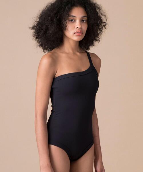 Lepidos ワンショルダー ワンピース 水着 Lepidos（レピドス）の「＜Lepidos＞リブ ワンショルダー ワンピース