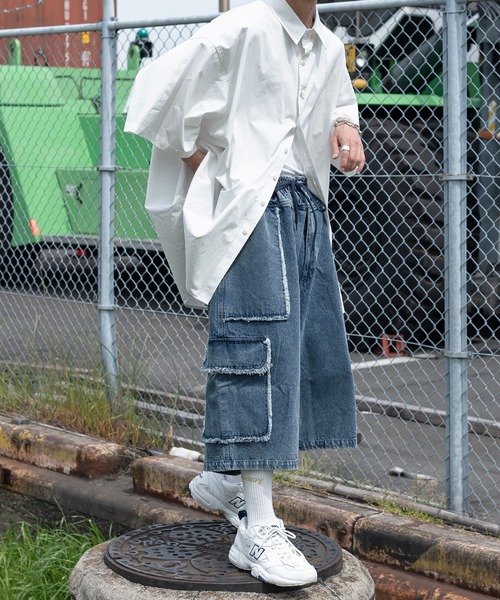 Perushu（ペルーシュ）の「ビッグシルエットワンポイントシャツ（シャツ/ブラウス・メンズ・オフホワイト/ピンク/イエロー/ブルー・MEDIUM/LARGE）」の10枚目の写真