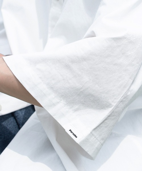 Perushu（ペルーシュ）の「ビッグシルエットワンポイントシャツ（シャツ/ブラウス・メンズ・オフホワイト/ピンク/イエロー/ブルー・MEDIUM/LARGE）」の19枚目の写真