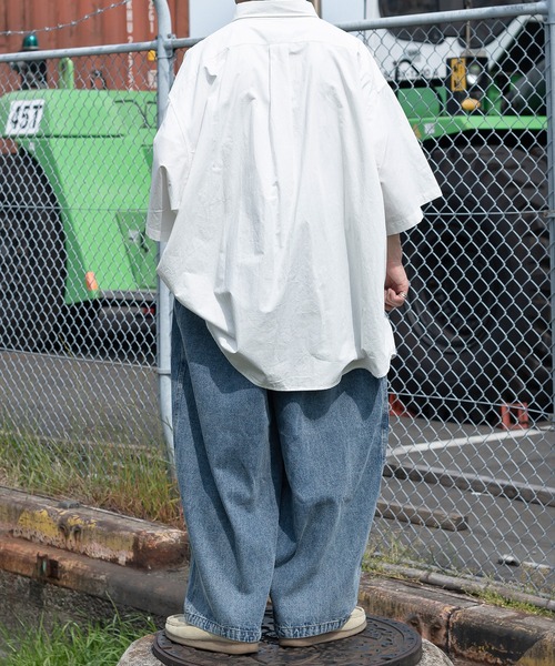 Perushu（ペルーシュ）の「ビッグシルエットワンポイントシャツ（シャツ/ブラウス・メンズ・オフホワイト/ピンク/イエロー/ブルー・MEDIUM/LARGE）」の20枚目の写真