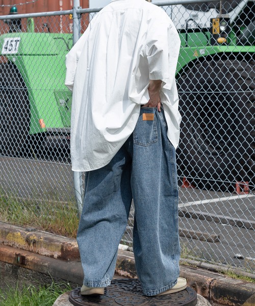 Perushu（ペルーシュ）の「ビッグシルエットワンポイントシャツ（シャツ/ブラウス・メンズ・オフホワイト/ピンク/イエロー/ブルー・MEDIUM/LARGE）」の12枚目の写真