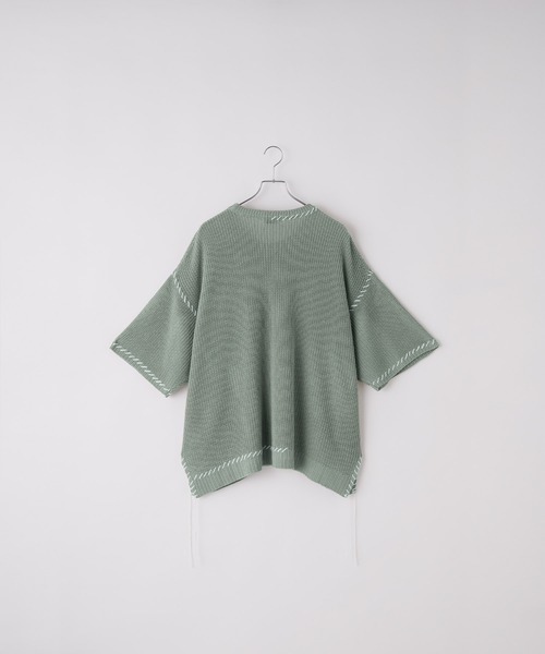 LB25SS-KNTE03 ハンドステッチクラッシュドサマーニット GREEN LB25SS-KNTE03 | ハンドステッチクラッシュドサマーニット