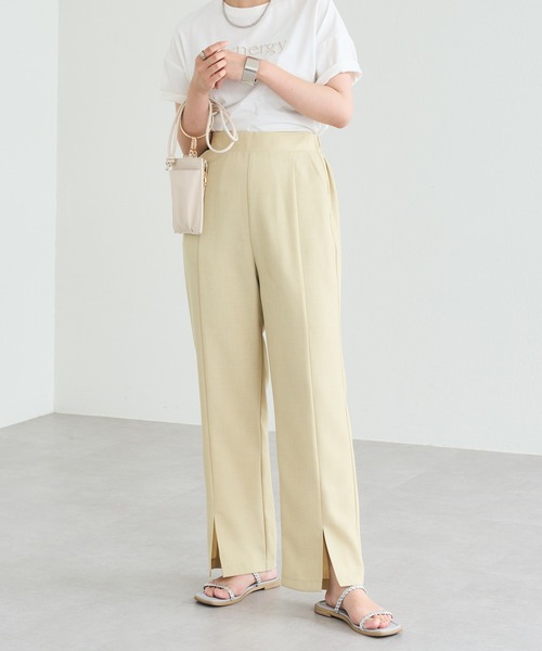 natural couture（ナチュラルクチュール）の「1着は持っていたい旬アイテム ちょいゆる刺繍ロゴＴ（Tシャツ/カットソー・レディース・グレー/オフホワイト/サックスブルー/ブラック/ピンク・FREE）」の15枚目の写真