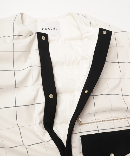 クルニ　ダウン　22-AW-008 CULLNI（クルニ）の「22-AW-008 / Window pane Check Collarless