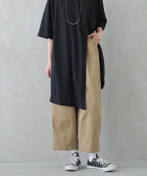 osharewalker（オシャレウォーカー）の「【廃盤】『チノサーカスパンツ』（チノパンツ・レディース・ブラック/ベージュ/オフホワイト/グリーン/レッド・1/2）」の18枚目の写真