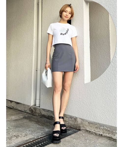 EMODA（エモダ）の「フィットミニスカート（スカート・レディース・ブラック/グレー/ピンク・SMALL/MEDIUM）」の16枚目の写真