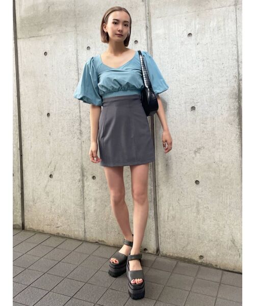 EMODA（エモダ）の「フィットミニスカート（スカート・レディース・ブラック/グレー/ピンク・SMALL/MEDIUM）」の17枚目の写真