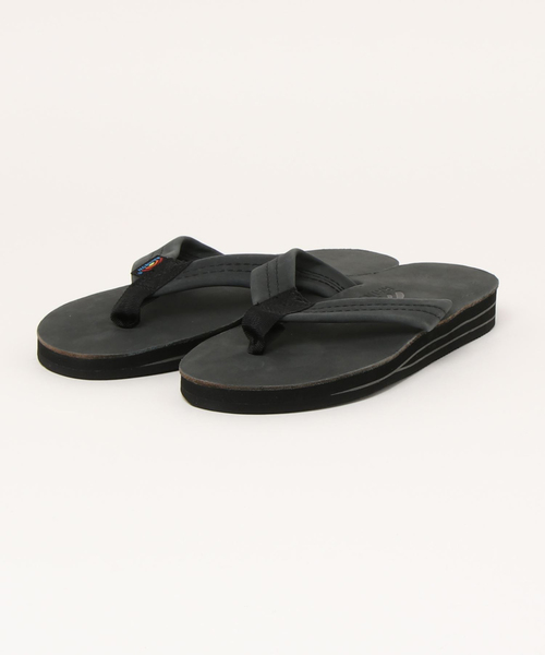 RAINBOW SANDALS（レインボーサンダル）の「【RAINBOW SANDALS / レインボーサンダル】DOUBLE LAYER LEATHER（サンダル・メンズ・ベージュ/ブラック・SMALL/MEDIUM/LARGE/L/S/M）」の2枚目の写真