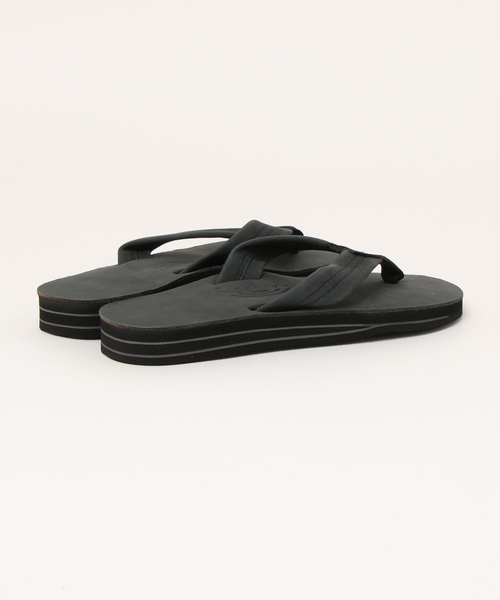 試着のみ RAINBOW SANDALS ダブルレイヤー 黒 25cm 302 セール】【RAINBOW SANDAL/レインボーサンダル】別注 302 ダブル