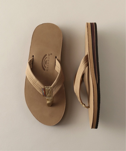 RAINBOW サンダル ベージュ Rainbow Sandals/Premier Leather Sandals（レインボーサンダル