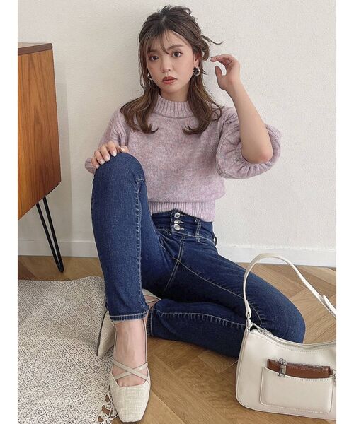 dazzlin（ダズリン）の「デニムハイウエストスキニーパンツ（デニムパンツ・レディース・ブルー/インディゴブルー・SMALL/MEDIUM/LARGE）」の12枚目の写真