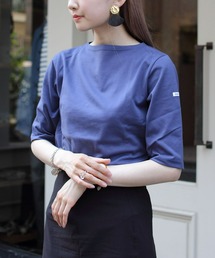 ORCIVAL（オーシバル）の「ORCIVAL/オーシバル　40/2 ボートネックハーフスリーブ ソリッド BOATNECK HALFSLEEVE SOLID OR-C0136 BFJ（Tシャツ/カットソー）」