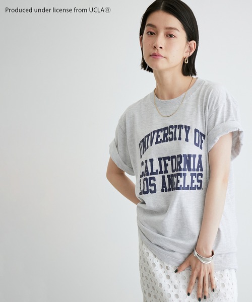 ADAM ET ROPE'(アダムエロペ)の「【GOOD ROCK SPEED】COLLEGE Tee UCLA(Tシャツ/カットソー・レディース・グレー系その他/ブラック・FREE)」の1枚目の写真
