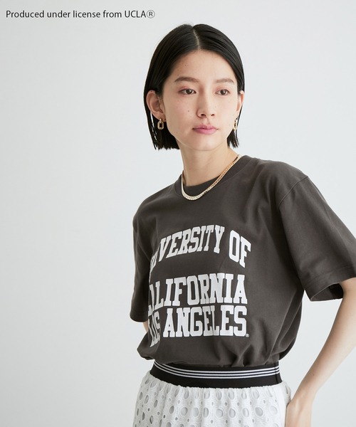 ADAM ET ROPE'(アダムエロペ)の「【GOOD ROCK SPEED】COLLEGE Tee UCLA(Tシャツ/カットソー・レディース・グレー系その他/ブラック・FREE)」の2枚目の写真