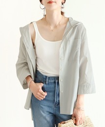 reca | フード付きBIG7分袖シャツ(シャツ/ブラウス)