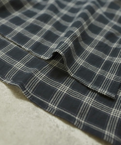 reca（レカ）の「フード付きBIG7分袖シャツ（シャツ/ブラウス・レディース・ライトグレー/ブラック系その他・FREE）」の14枚目の写真