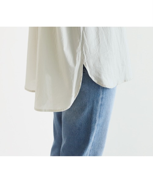 reca（レカ）の「フード付きBIG7分袖シャツ（シャツ/ブラウス・レディース・ライトグレー/ブラック系その他・FREE）」の5枚目の写真