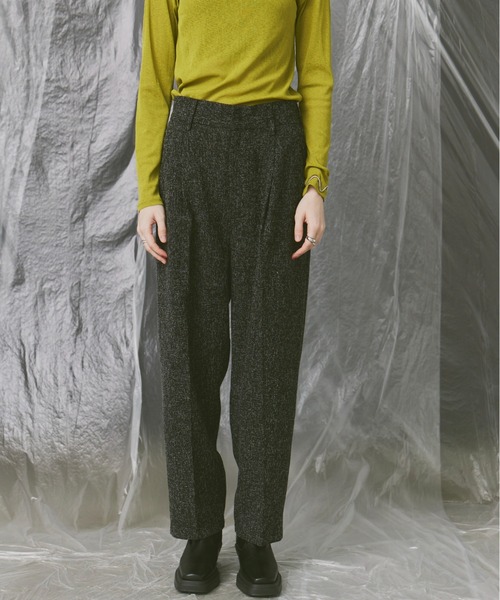 Happy John(ハッピージョン)の「wool like slacks pants/ウールライクスラックスパンツ(その他パンツ・レディース・ブラック/ベージュ・SMALL/MEDIUM)」の3枚目の写真