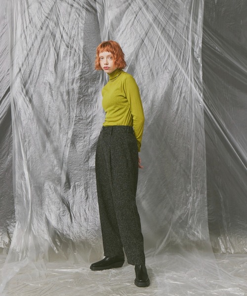 Happy John(ハッピージョン)の「wool like slacks pants/ウールライクスラックスパンツ(その他パンツ・レディース・ブラック/ベージュ・SMALL/MEDIUM)」の6枚目の写真