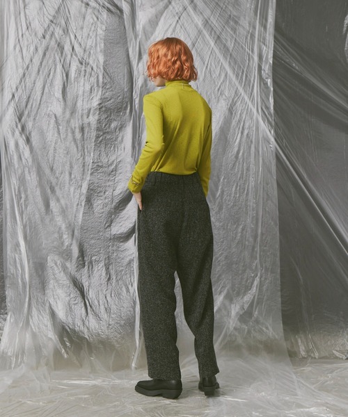 Happy John(ハッピージョン)の「wool like slacks pants/ウールライクスラックスパンツ(その他パンツ・レディース・ブラック/ベージュ・SMALL/MEDIUM)」の7枚目の写真