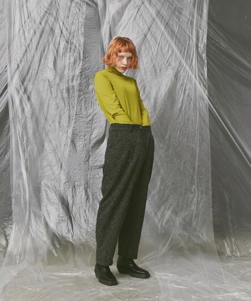 Happy John(ハッピージョン)の「wool like slacks pants/ウールライクスラックスパンツ(その他パンツ・レディース・ブラック/ベージュ・SMALL/MEDIUM)」の8枚目の写真