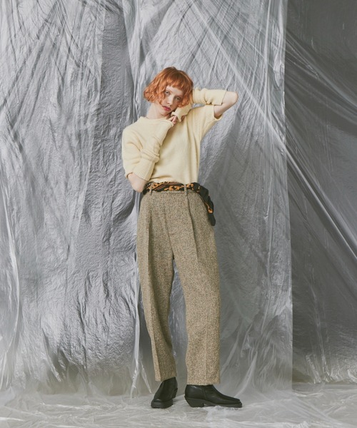 Happy John(ハッピージョン)の「wool like slacks pants/ウールライクスラックスパンツ(その他パンツ・レディース・ブラック/ベージュ・SMALL/MEDIUM)」の14枚目の写真