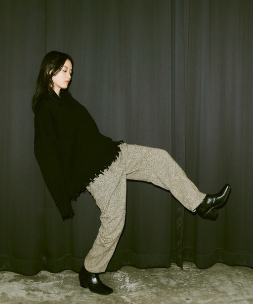 Happy John(ハッピージョン)の「wool like slacks pants/ウールライクスラックスパンツ(その他パンツ・レディース・ブラック/ベージュ・SMALL/MEDIUM)」の20枚目の写真