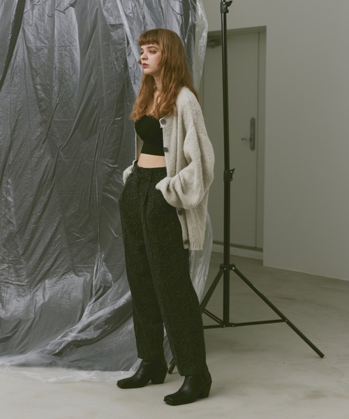 Happy John(ハッピージョン)の「wool like slacks pants/ウールライクスラックスパンツ(その他パンツ・レディース・ブラック/ベージュ・SMALL/MEDIUM)」の16枚目の写真