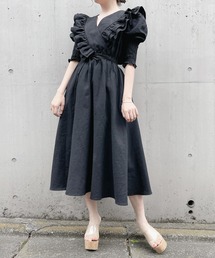 PAIN | フリルリネンロングワンピース(ワンピース)