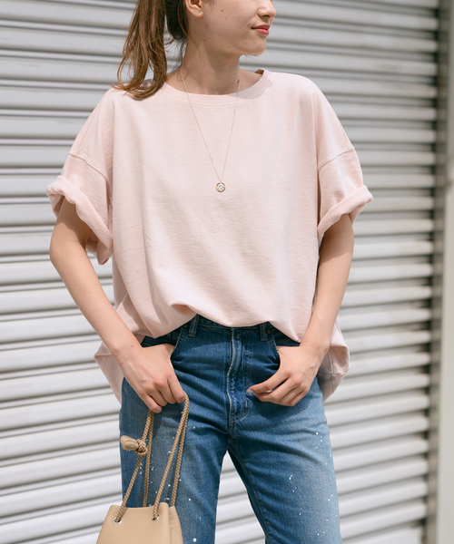 FRAMeWORK（フレームワーク）の「ピースダイハーフスリーブプルオーバー（Tシャツ/カットソー・レディース・ピンク/オレンジ/ホワイト系その他・FREE）」の11枚目の写真