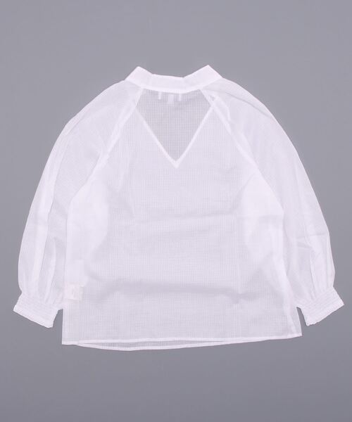 agnes b.(アニエスベー)の「KD66 CHEMISE サッカーチェックブラウス(シャツ/ブラウス・レディース・ホワイト・1/2/3)」の2枚目の写真